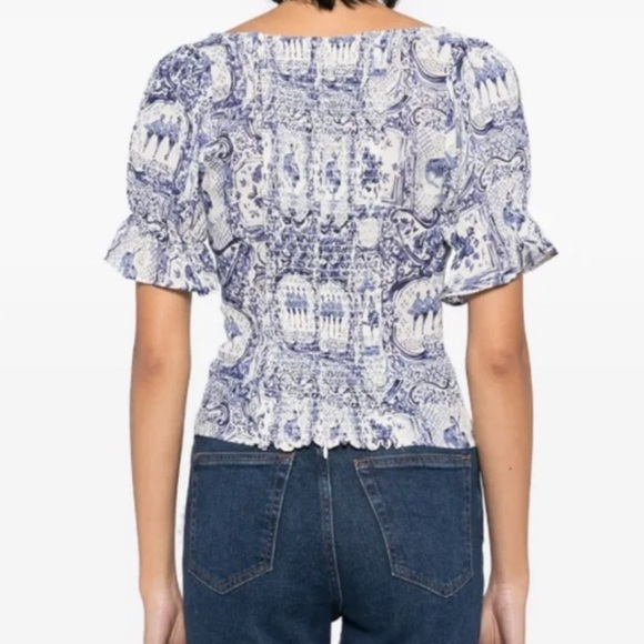 Reformation Delevan Top En Pointe Print Size 8 - Picture 2 of 11